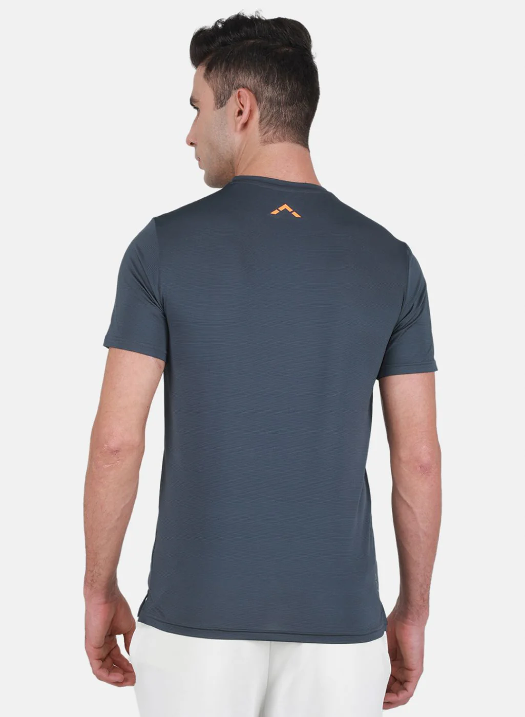 Rock.it Men Grey Self Design T-Shirt - Image 3
