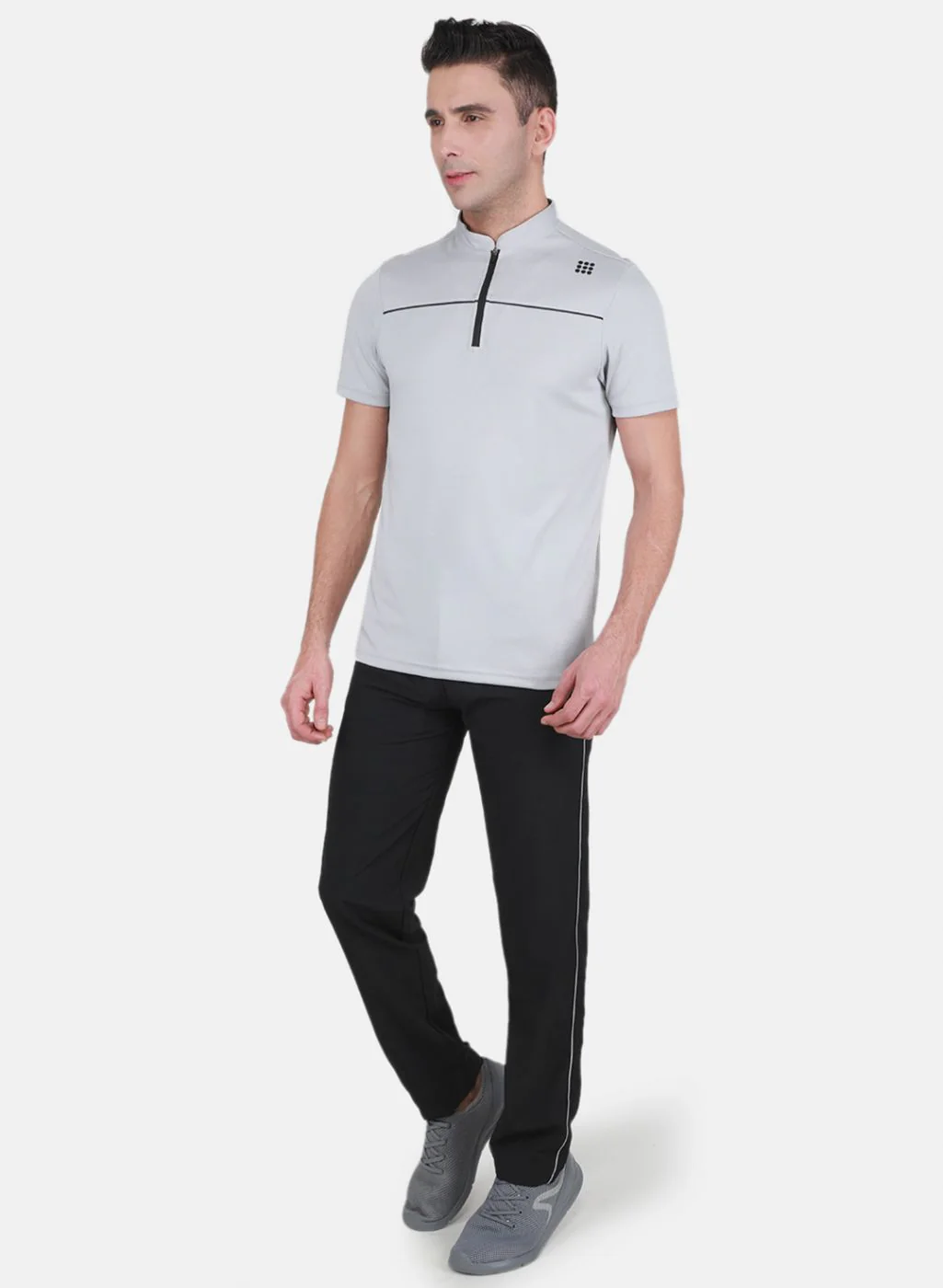 Rock.it Men Grey Self Design Tracksuit - Image 2