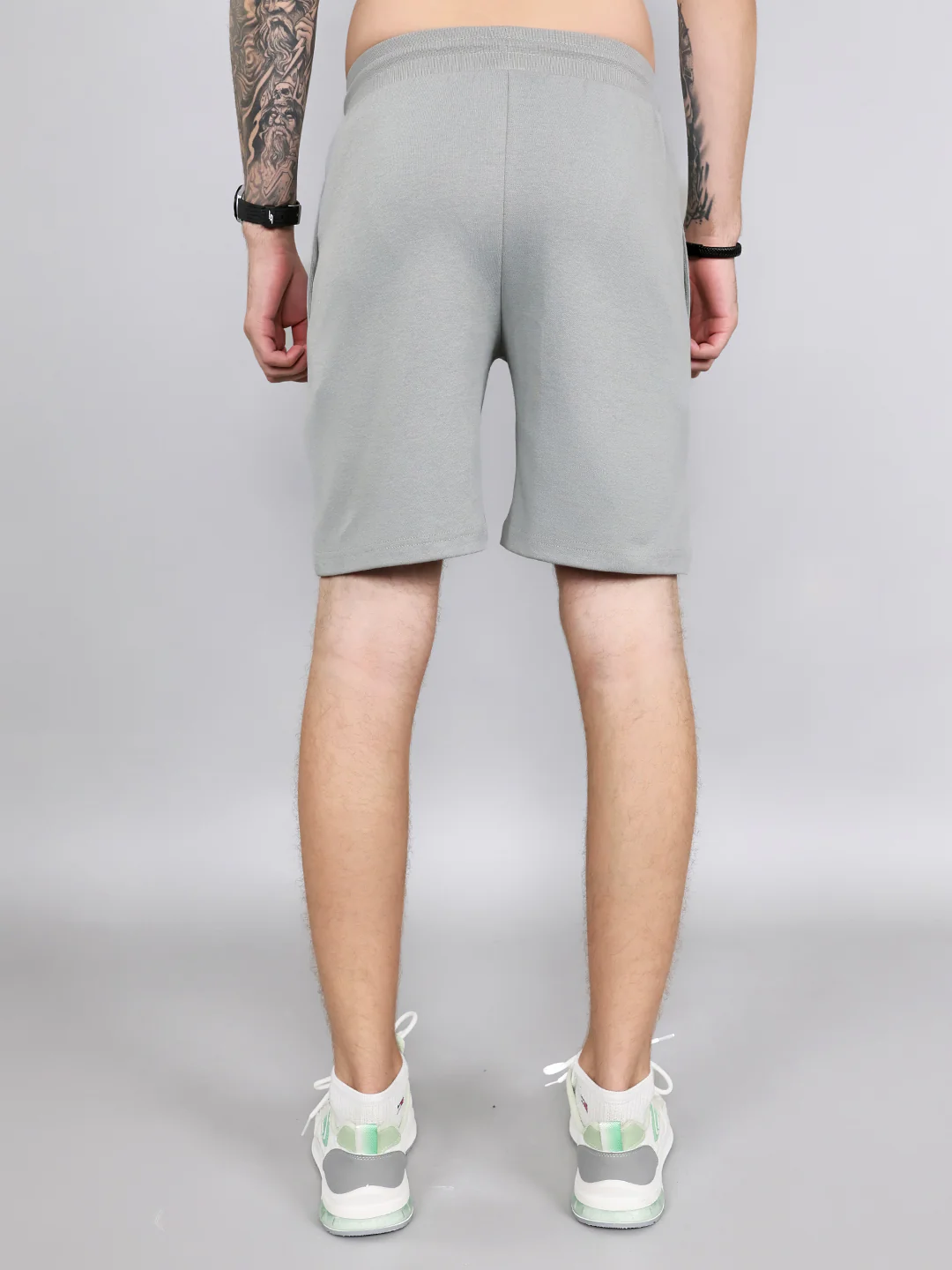 Rock.it Men Grey Solid Regular Fit Shorts - Image 4