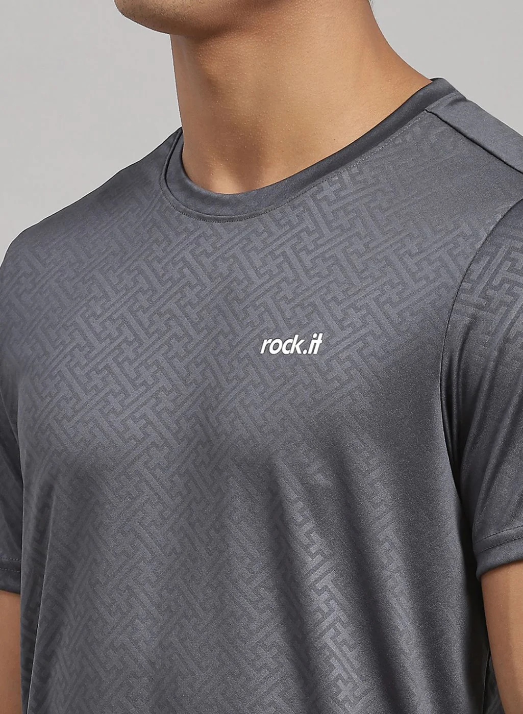 Rock.it Men Grey Solid Lower Set - Image 6