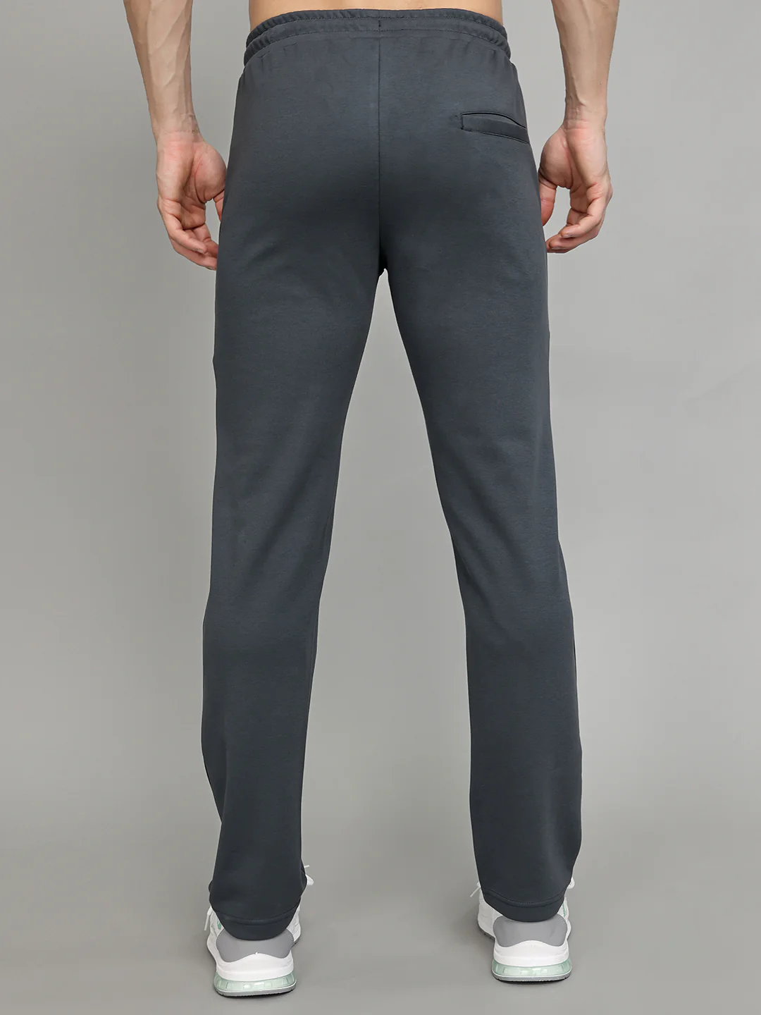 Rock.it Men Grey Solid Slim Fit Lower - Image 4