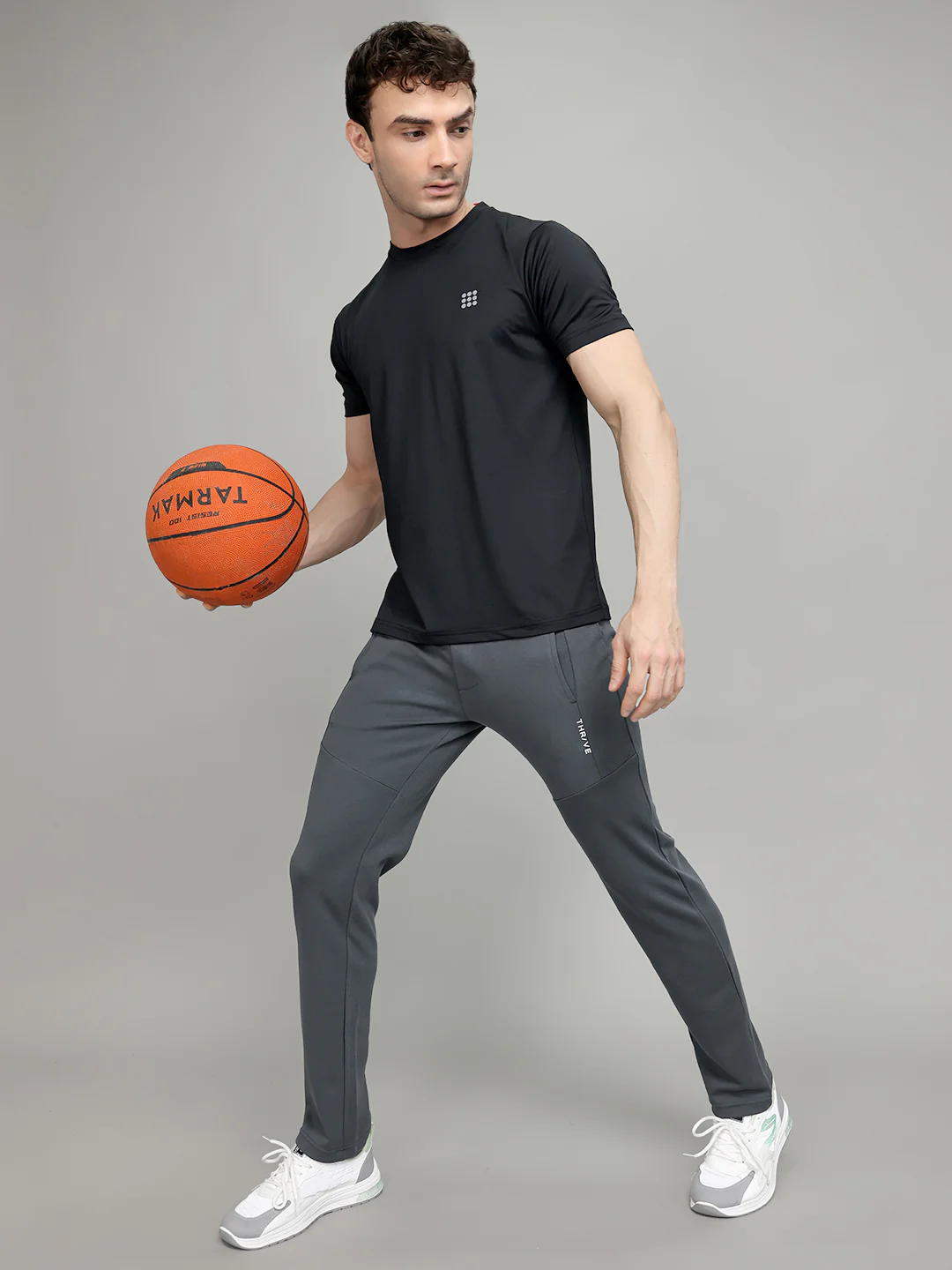 Rock.it Men Grey Solid Slim Fit Lower - Image 6