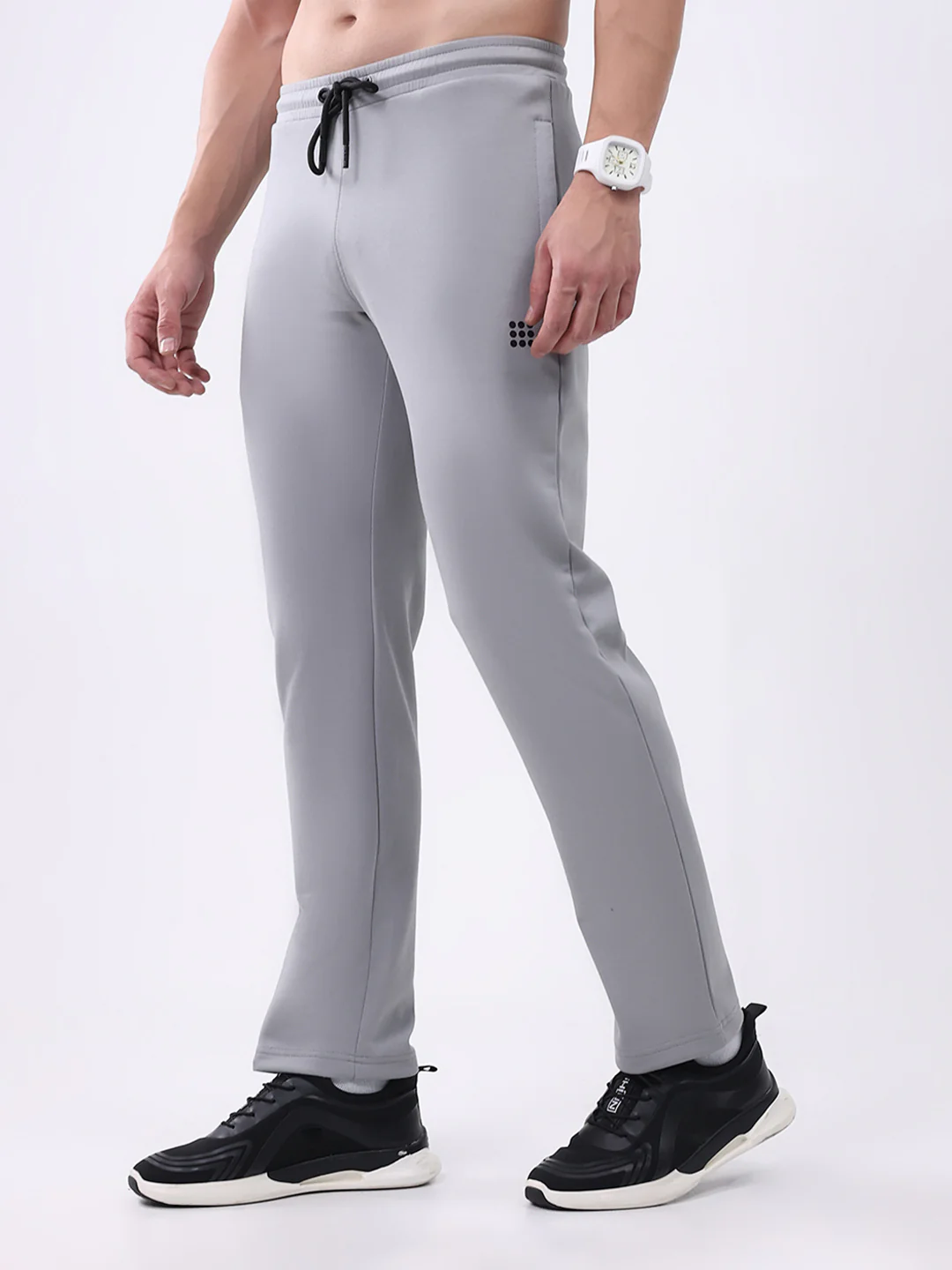 Rock.it Men Grey Solid Slim Fit Winter Lower - Image 3