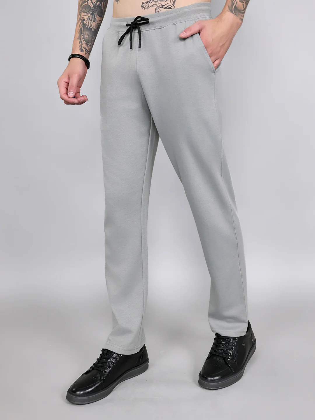 Rock.it Men Grey Solid Smart Fit Lower - Image 2