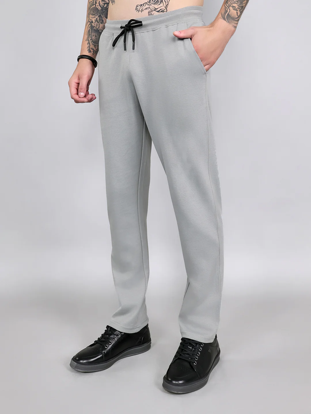 Rock.it Men Grey Solid Smart Fit Lower - Image 5