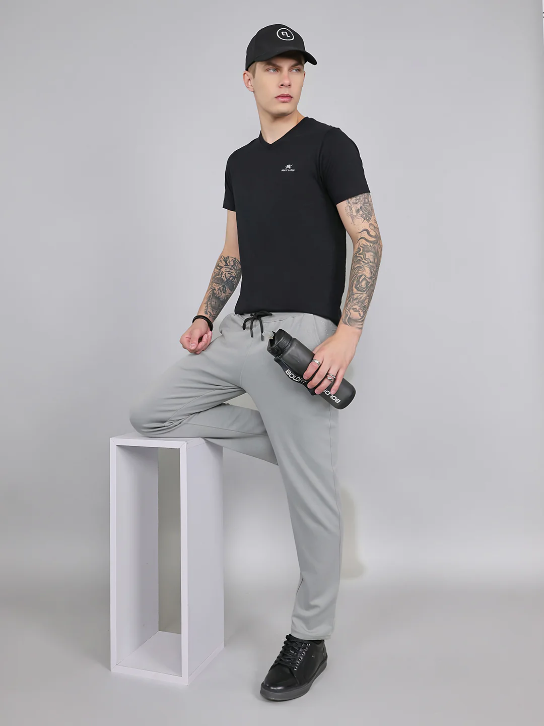 Rock.it Men Grey Solid Smart Fit Lower - Image 6