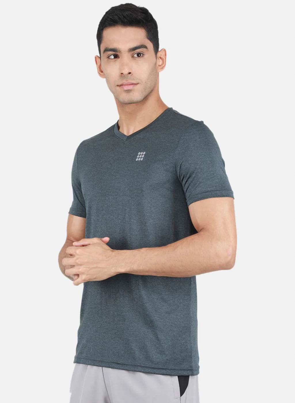 Rock.it Men Grey Solid T-Shirt - Image 2