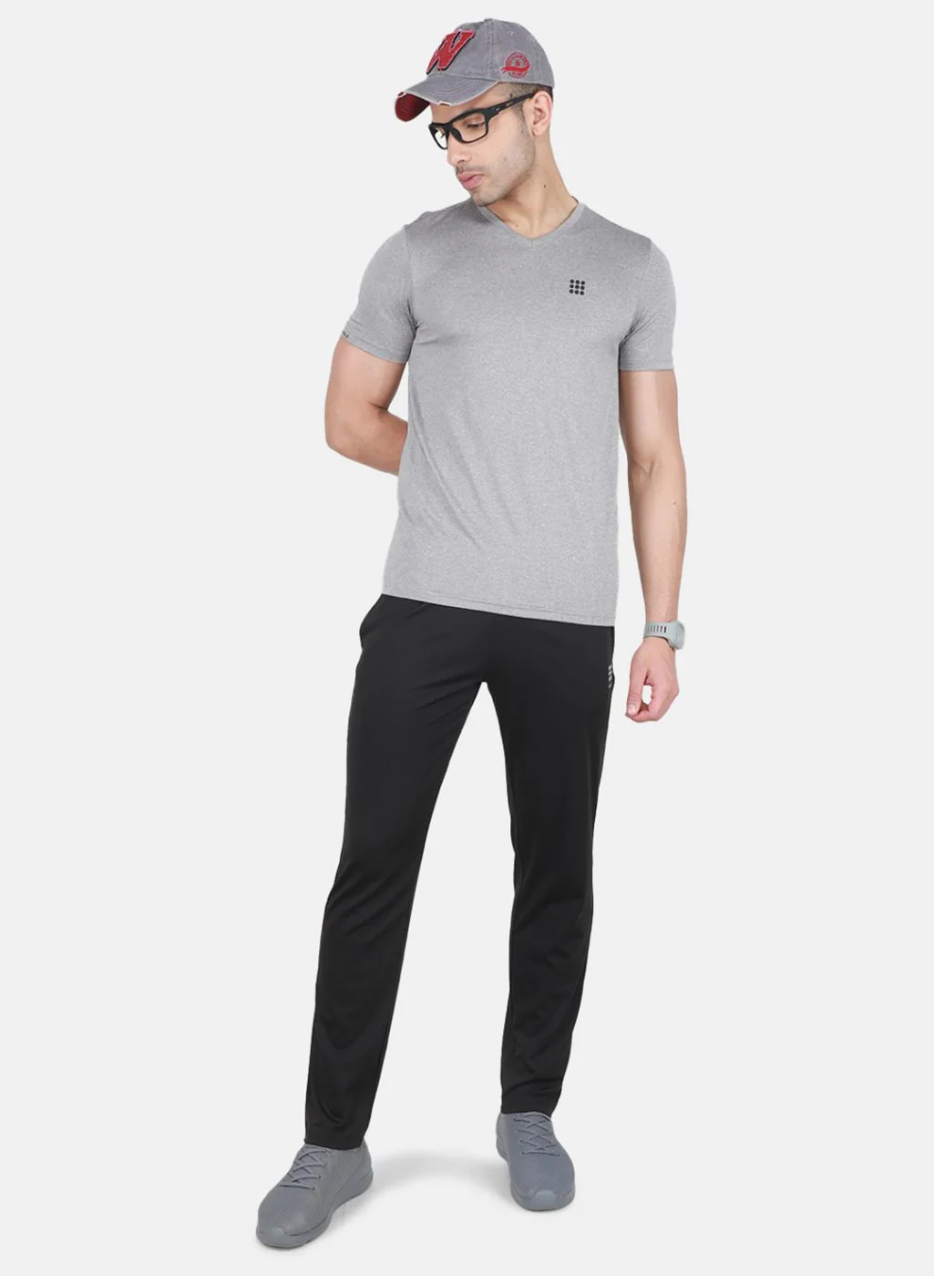 Rock.it Men Grey Solid T-Shirt - Image 4