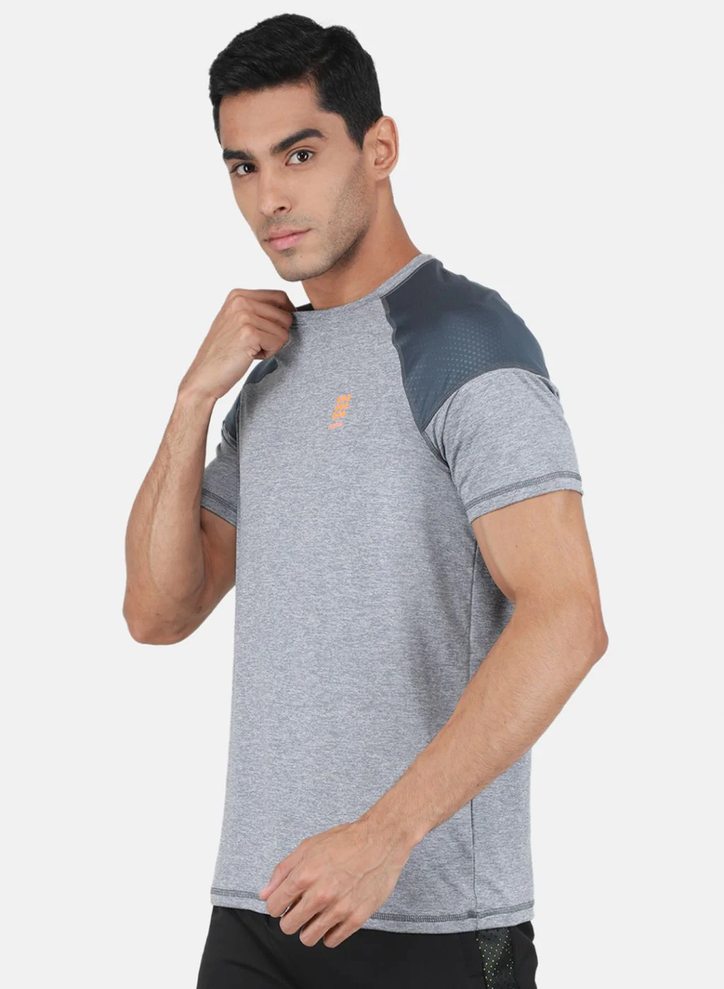 Rock.it Men Grey Solid T-Shirt - Image 2
