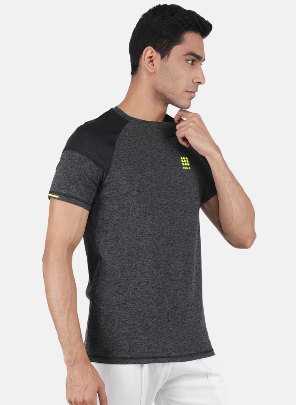 Rock.it Men Grey Solid T-Shirt - Image 6