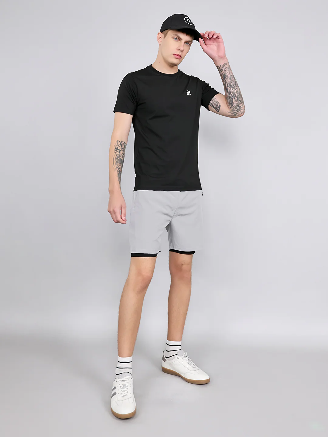 Rock.it Men Light Grey Solid Regular Fit Shorts - Image 6