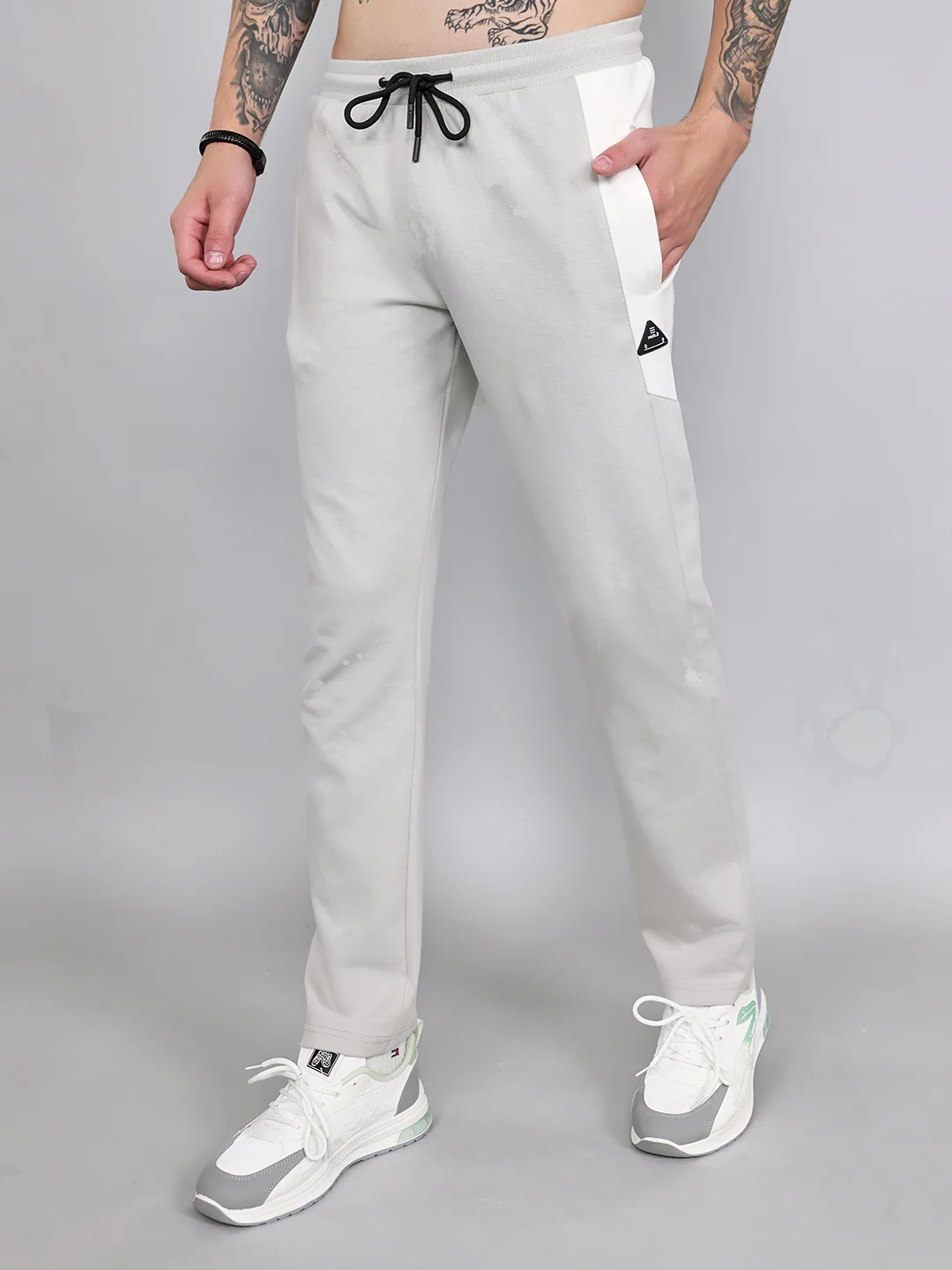 Rock.it Men Light Grey Solid Smart Fit Lower - Image 2