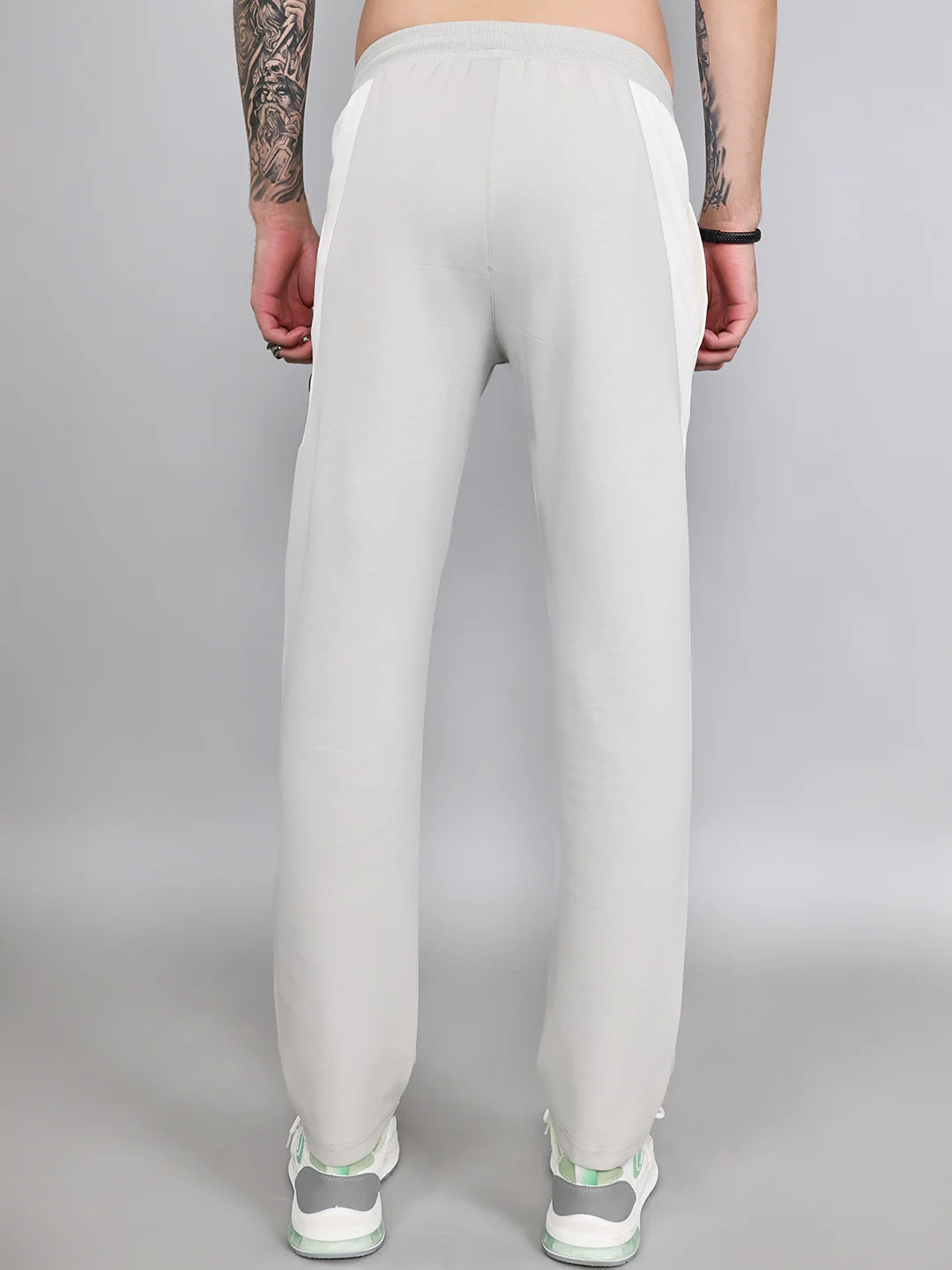Rock.it Men Light Grey Solid Smart Fit Lower - Image 4