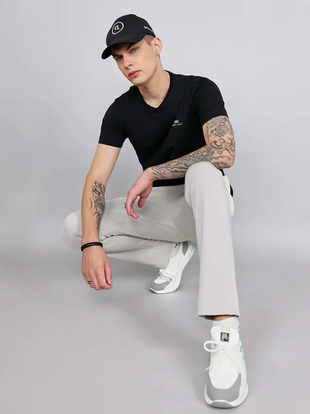 Rock.it Men Light Grey Solid Smart Fit Lower - Image 7