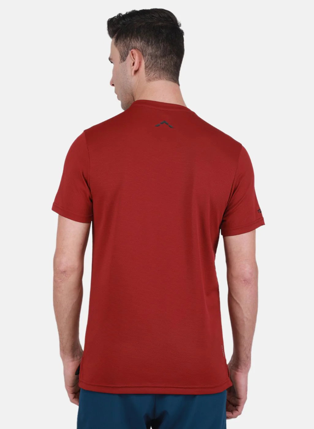 Rock.it Men Maroon Self Design T-Shirt - Image 3