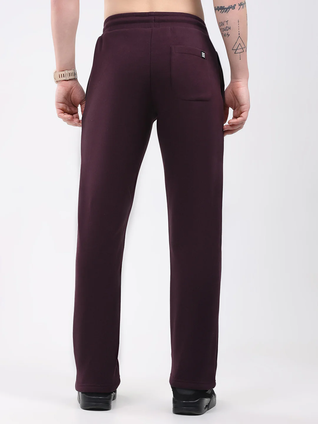 Rock.it Men Maroon Solid Regular Fit Winter Lower - Image 5