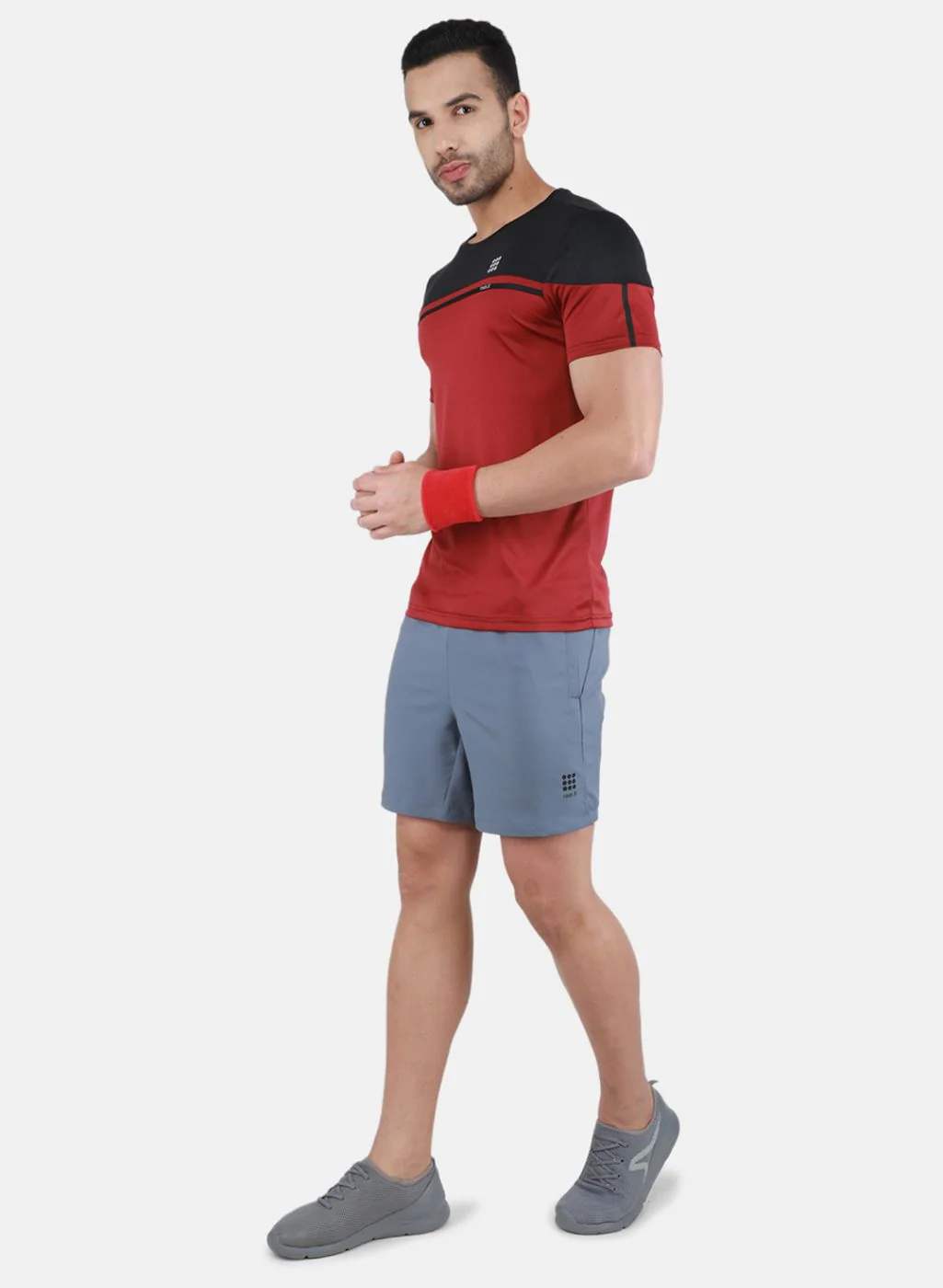 Rock.it Men Maroon Solid T-Shirt - Image 4