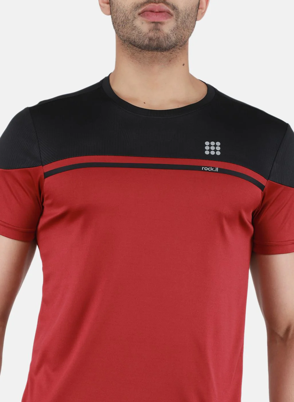 Rock.it Men Maroon Solid T-Shirt - Image 5