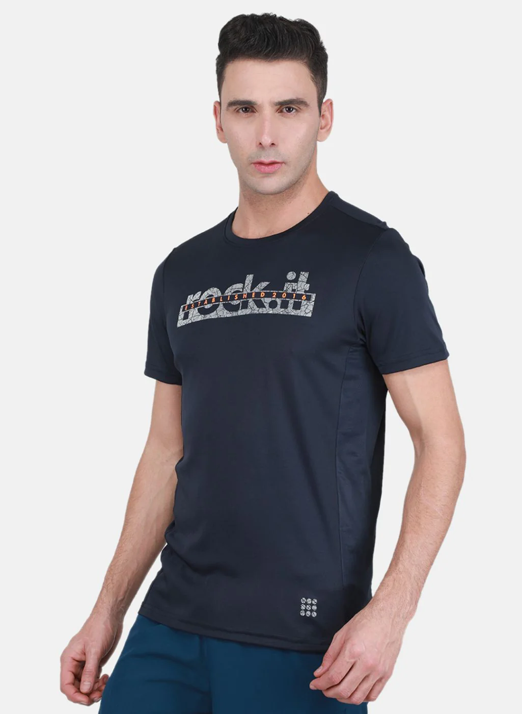 Rock.it Men Navy Blue Printed T-Shirt - Image 2