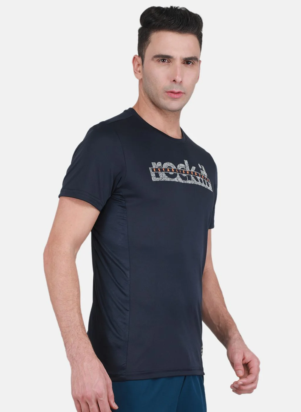 Rock.it Men Navy Blue Printed T-Shirt - Image 6