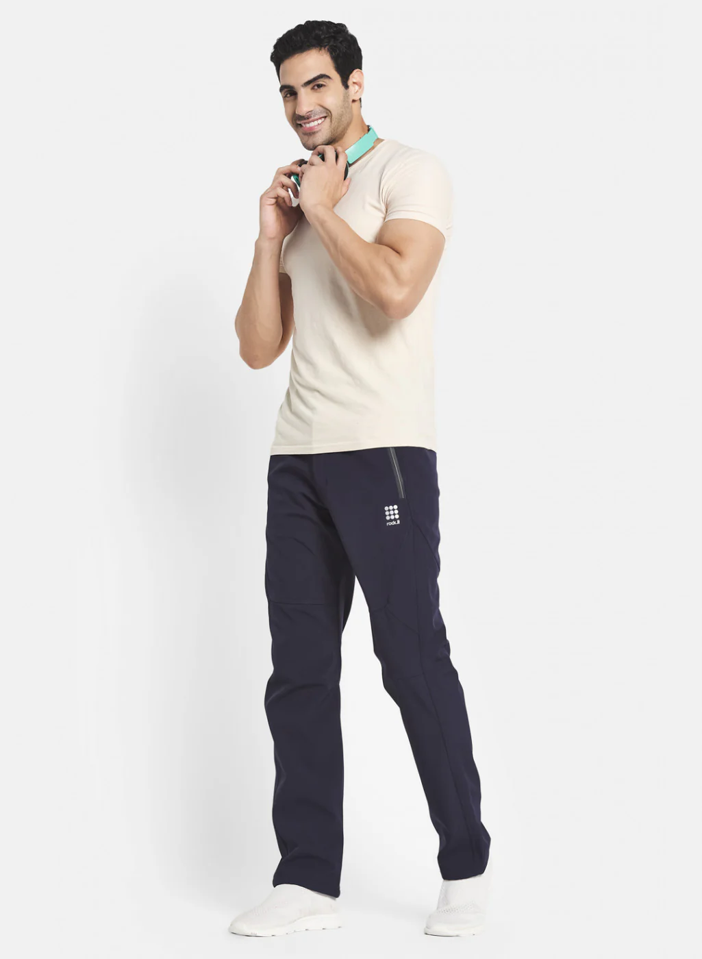 Rock.it Men Navy Blue Regular Fit Lower - Image 4