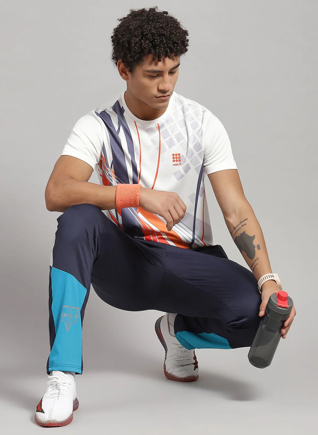 Rock.it Men Navy Blue Regular Fit Lower - Image 5