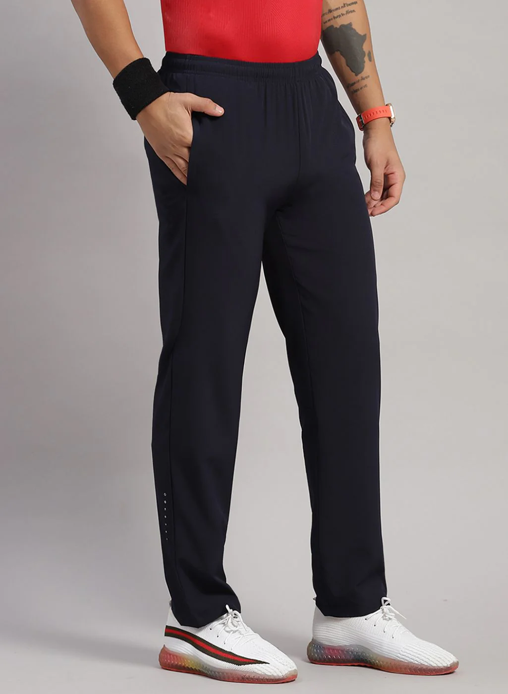 Rock.it Men Navy Blue Regular Fit Lower - Image 3