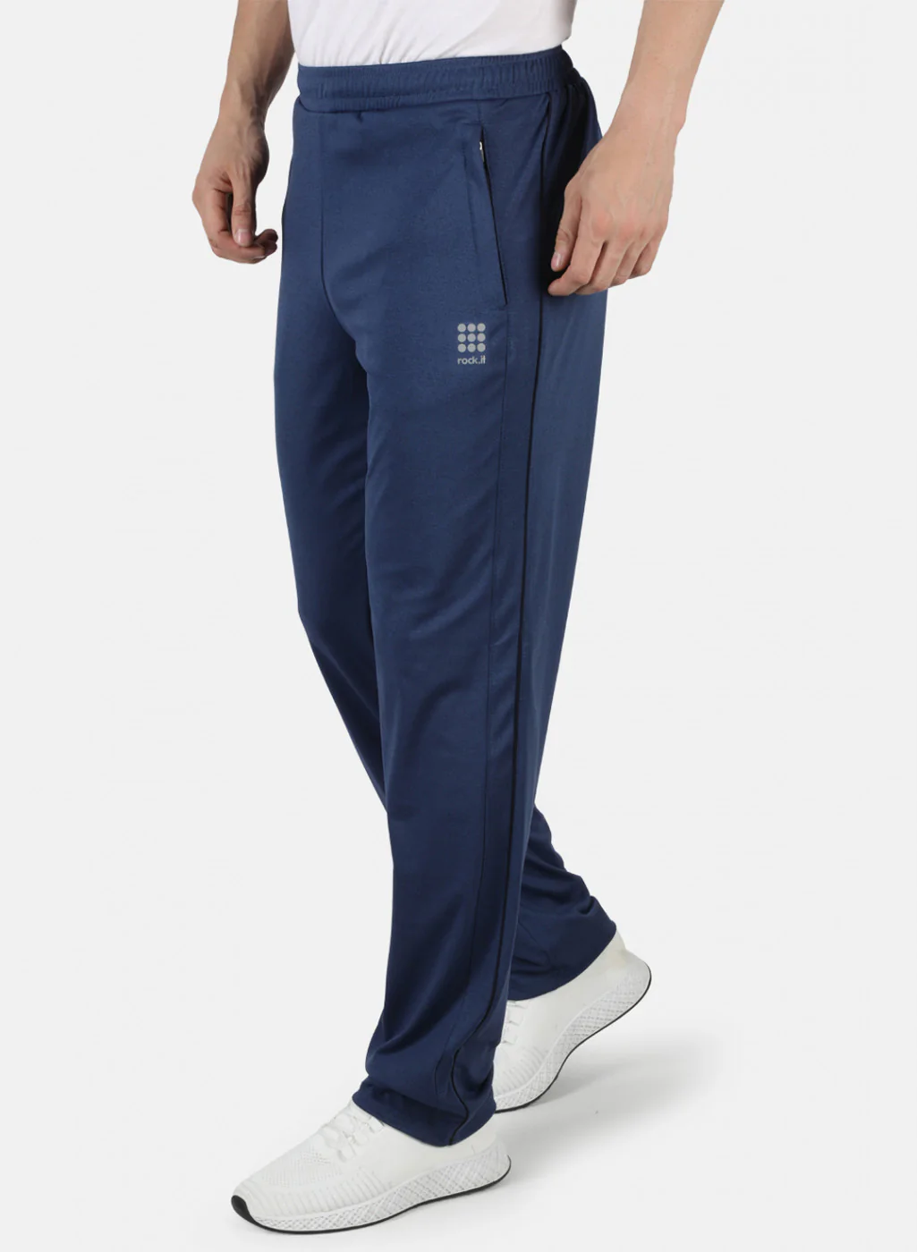 Rock.it Men Navy Blue Self Design Lower - Image 2