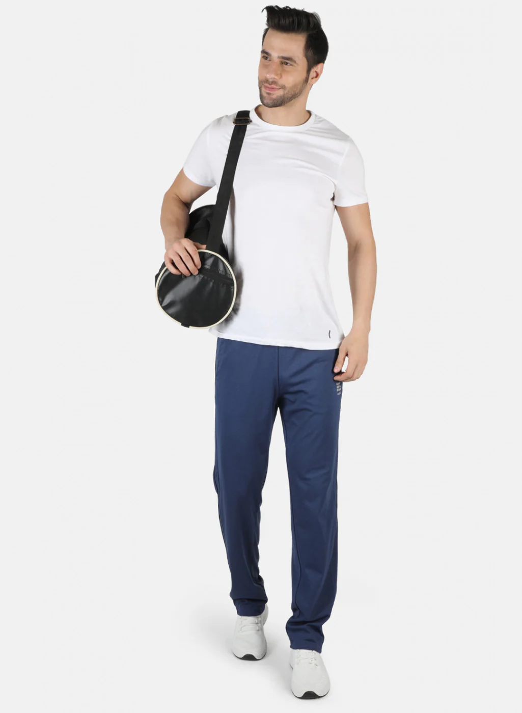 Rock.it Men Navy Blue Self Design Lower - Image 4
