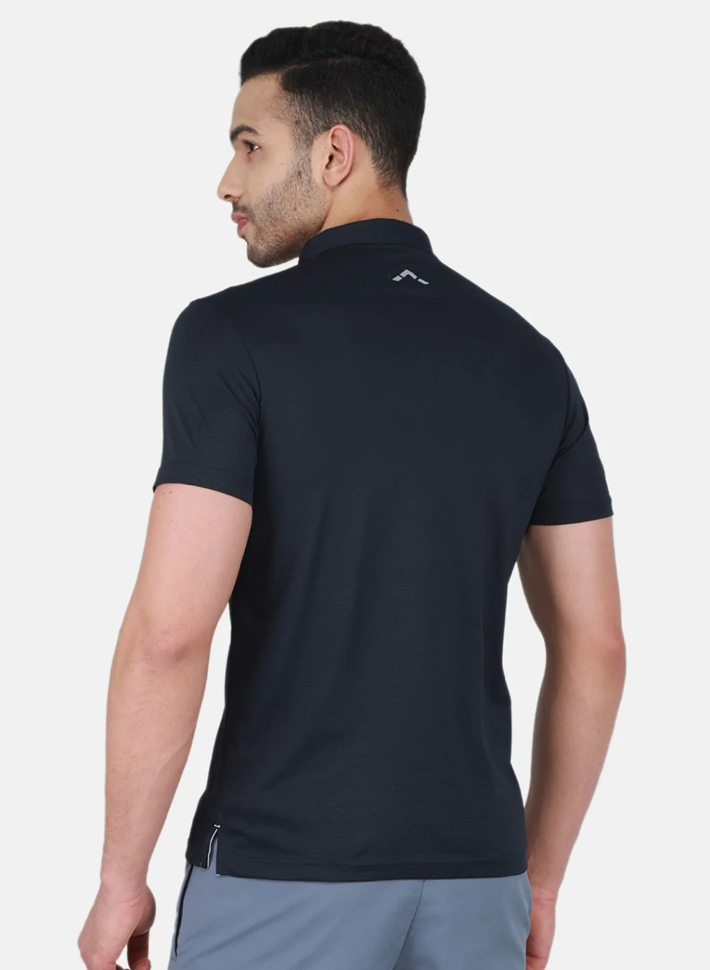 Rock.it Men Navy Blue Self Design T-Shirt - Image 3