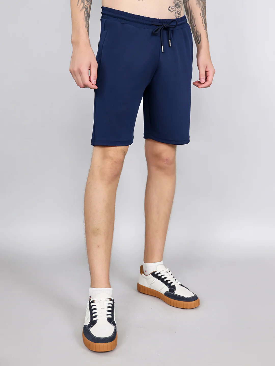 Rock.it Men Navy Blue Solid Regular Fit Shorts - Image 3