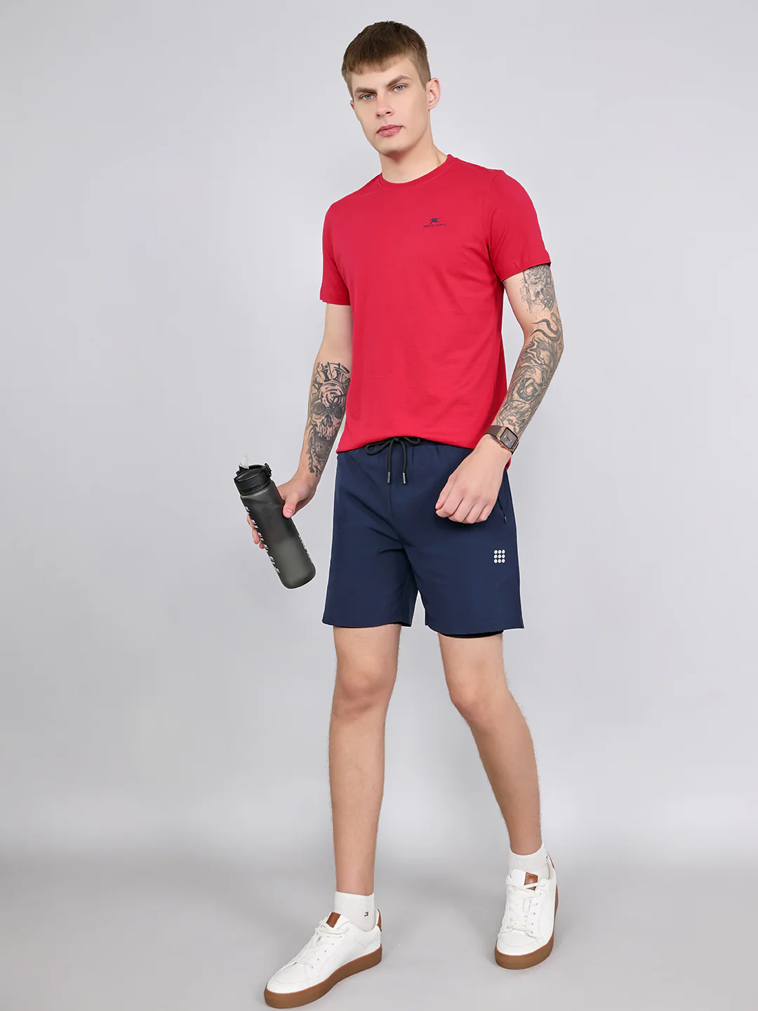 Rock.it Men Navy Blue Solid Regular Fit Shorts - Image 6