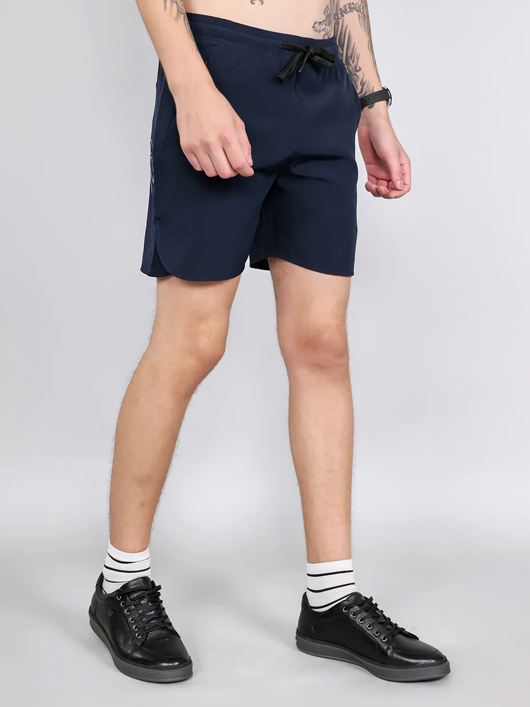 Rock.it Men Navy Blue Solid Regular Fit Shorts - Image 3