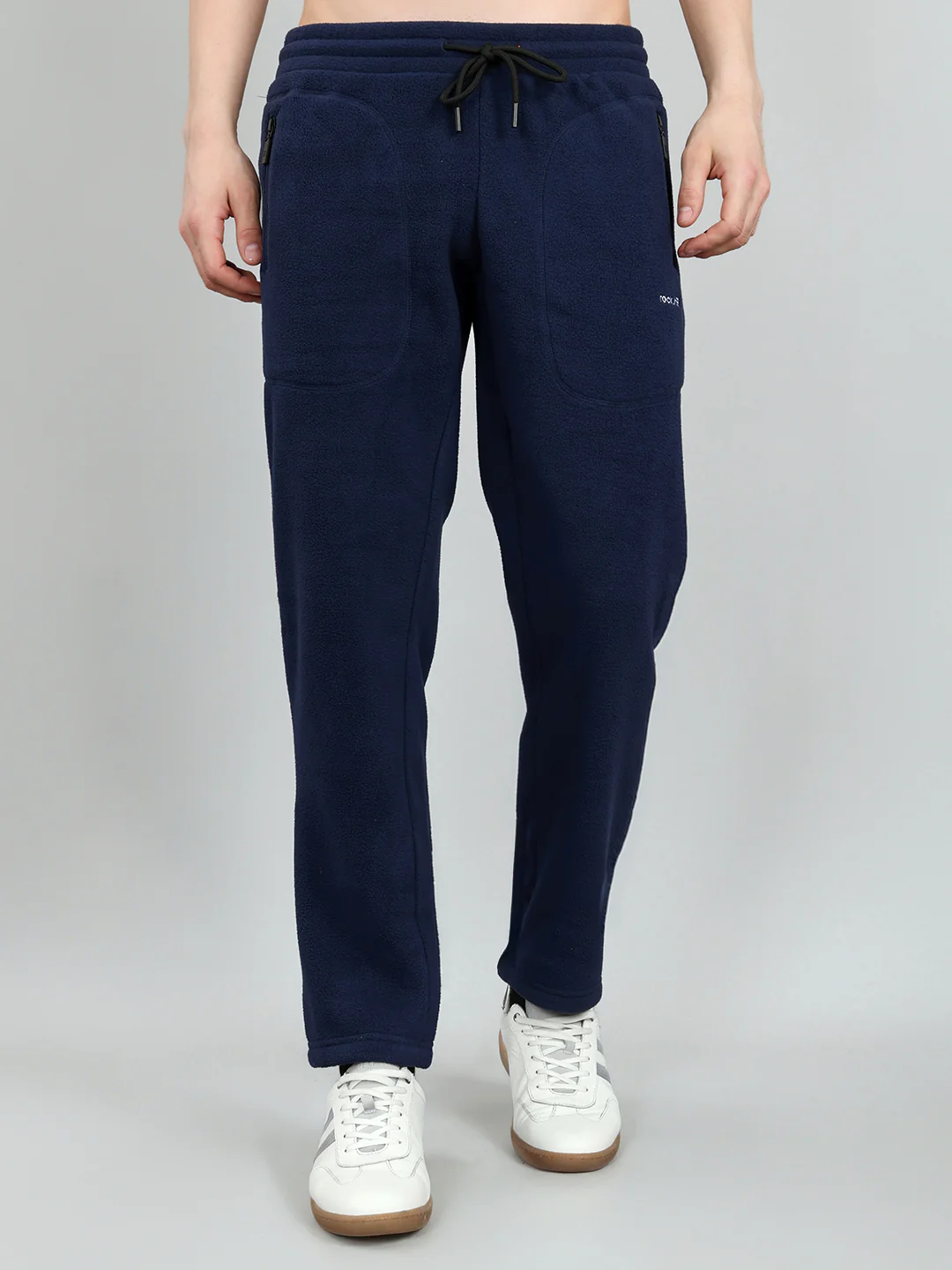 Rock.it Men Navy Blue Solid Regular Fit Winter Lower