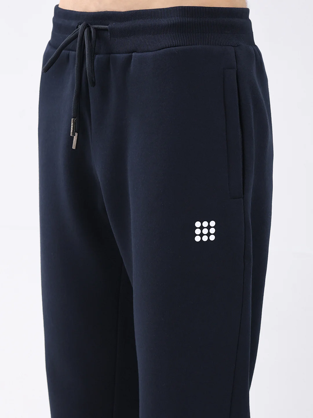 Rock.it Men Navy Blue Solid Round Neck Full Sleeve Winter Tracksuit - Image 8