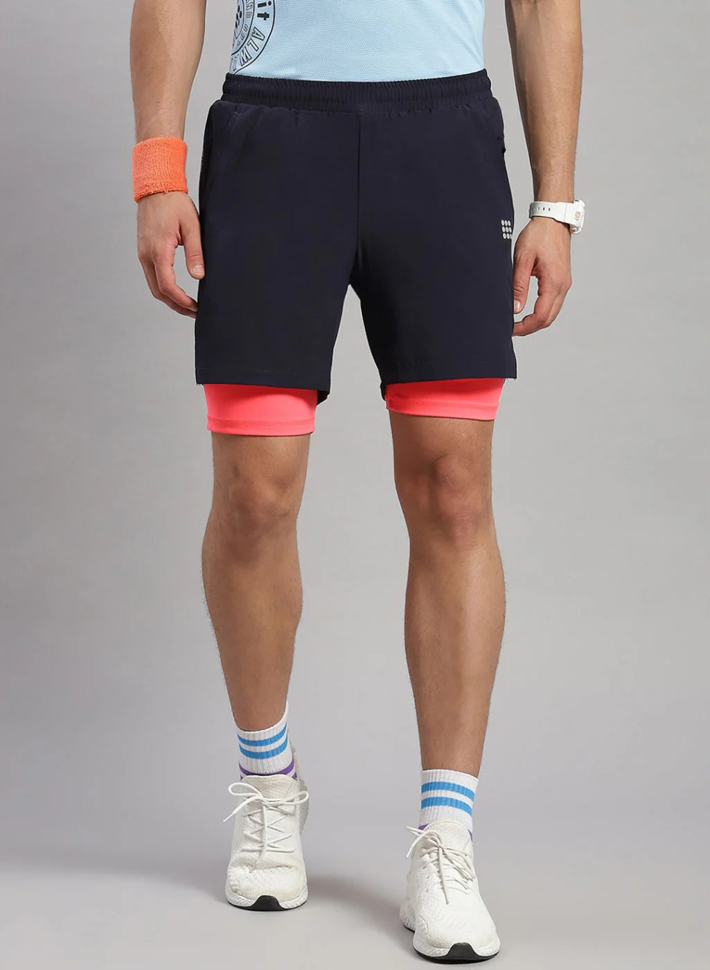 Rock.it Men Navy Blue Solid Short - Image 3
