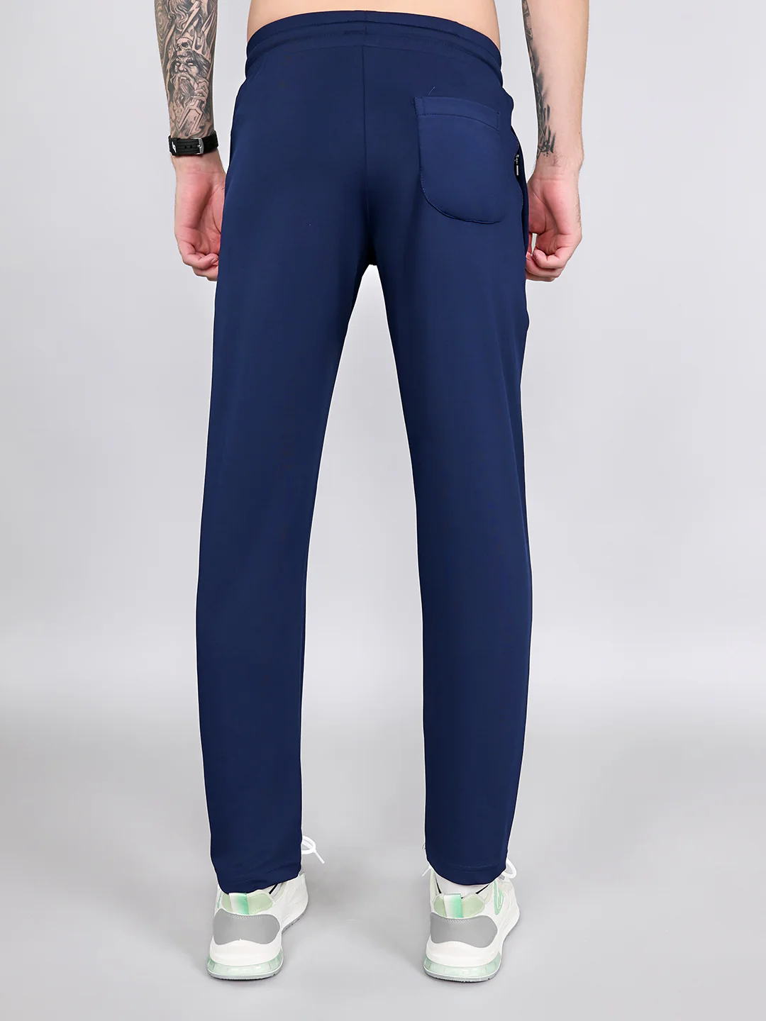 Rock.it Men Navy Blue Solid Smart Fit Lower - Image 4