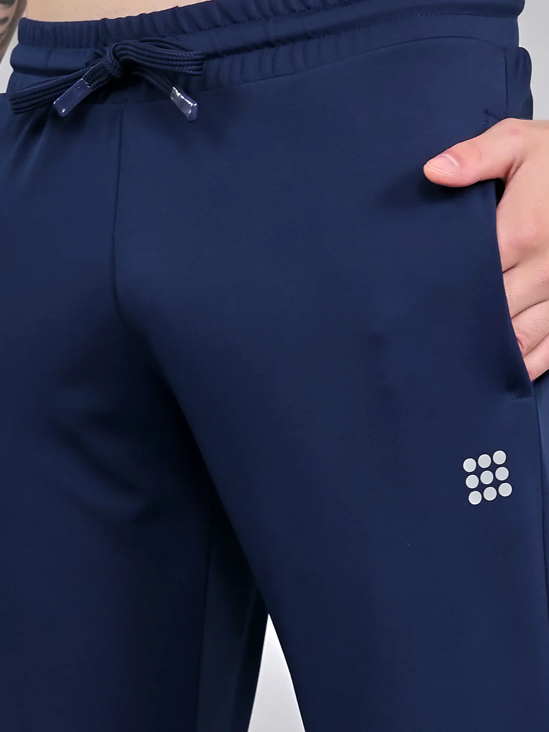 Rock.it Men Navy Blue Solid Smart Fit Lower - Image 5