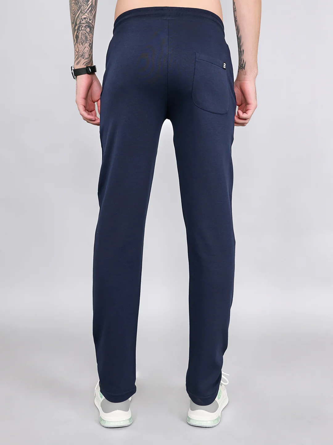 Rock.it Men Navy Blue Solid Smart Fit Lower - Image 4
