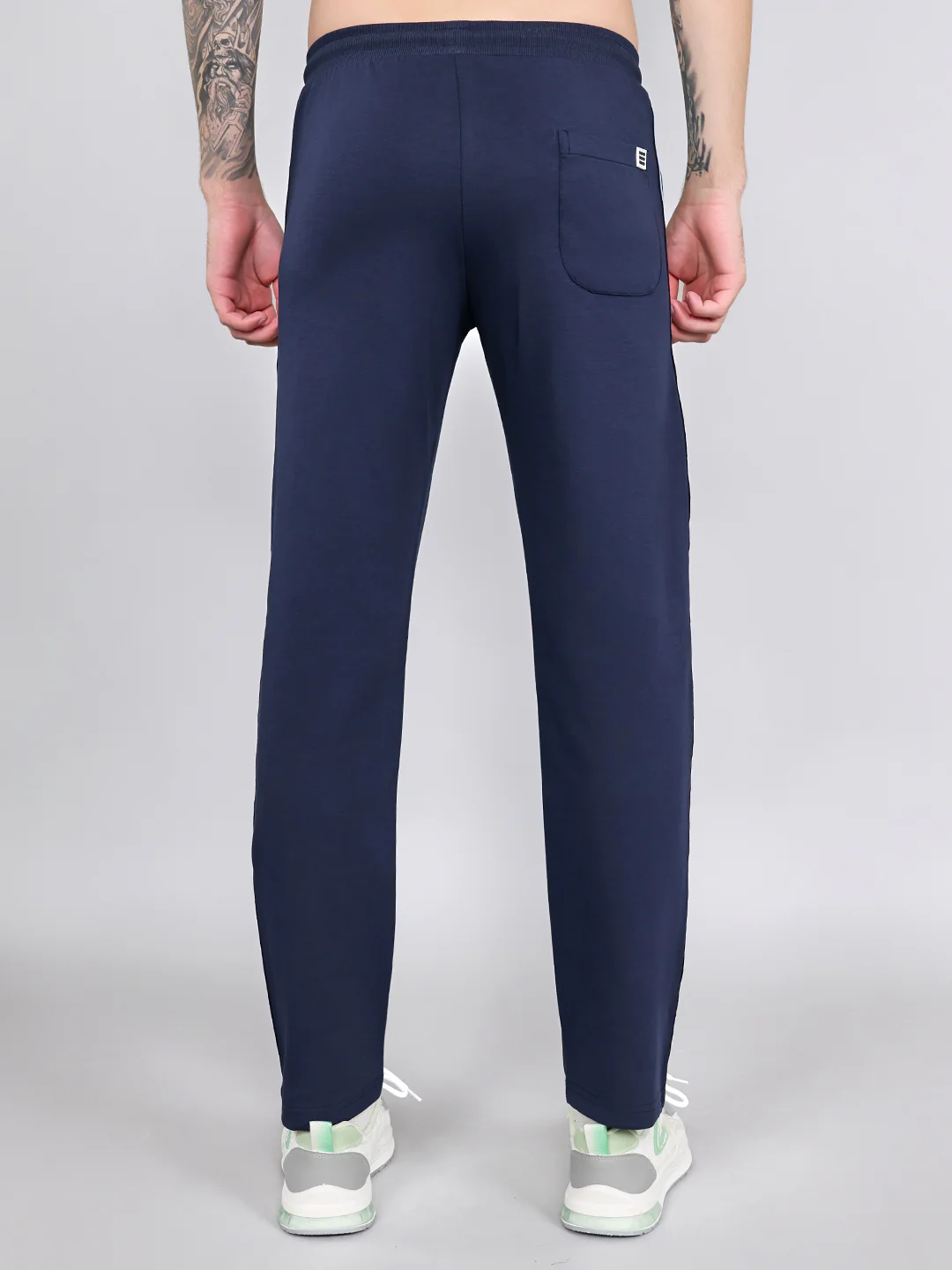 Rock.it Men Navy Blue Solid Smart Fit Lower - Image 4