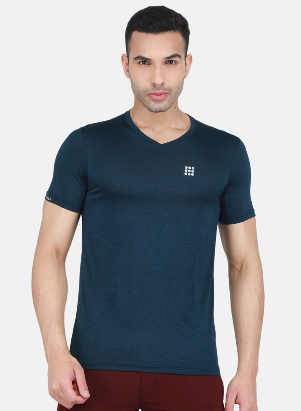 Rock.it Men Navy Blue Solid T-Shirt