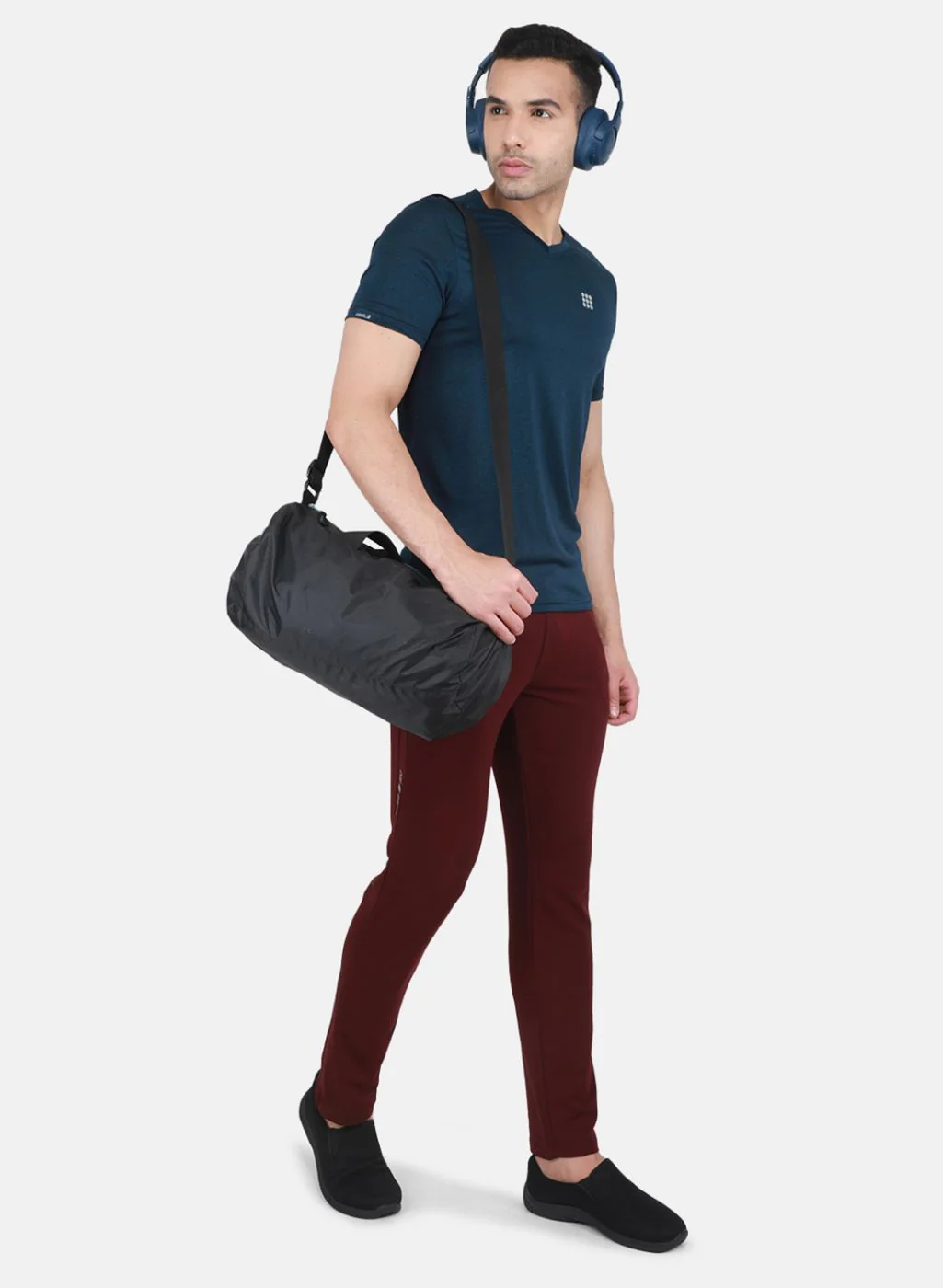 Rock.it Men Navy Blue Solid T-Shirt - Image 4