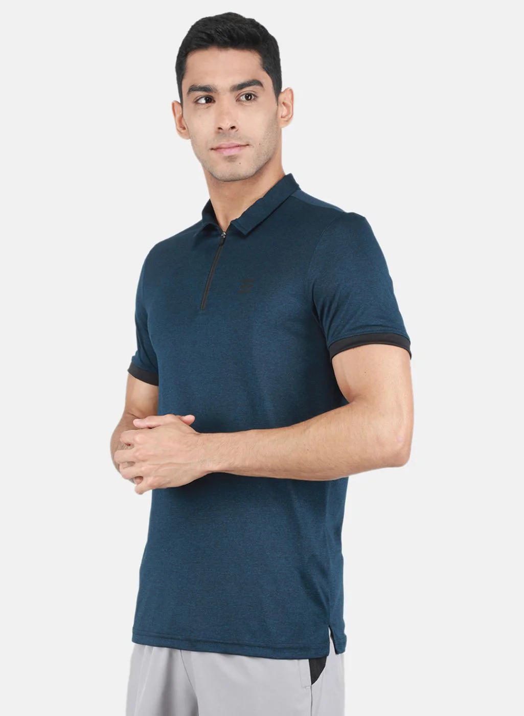 Rock.it Men Navy Blue Solid T-Shirt - Image 2