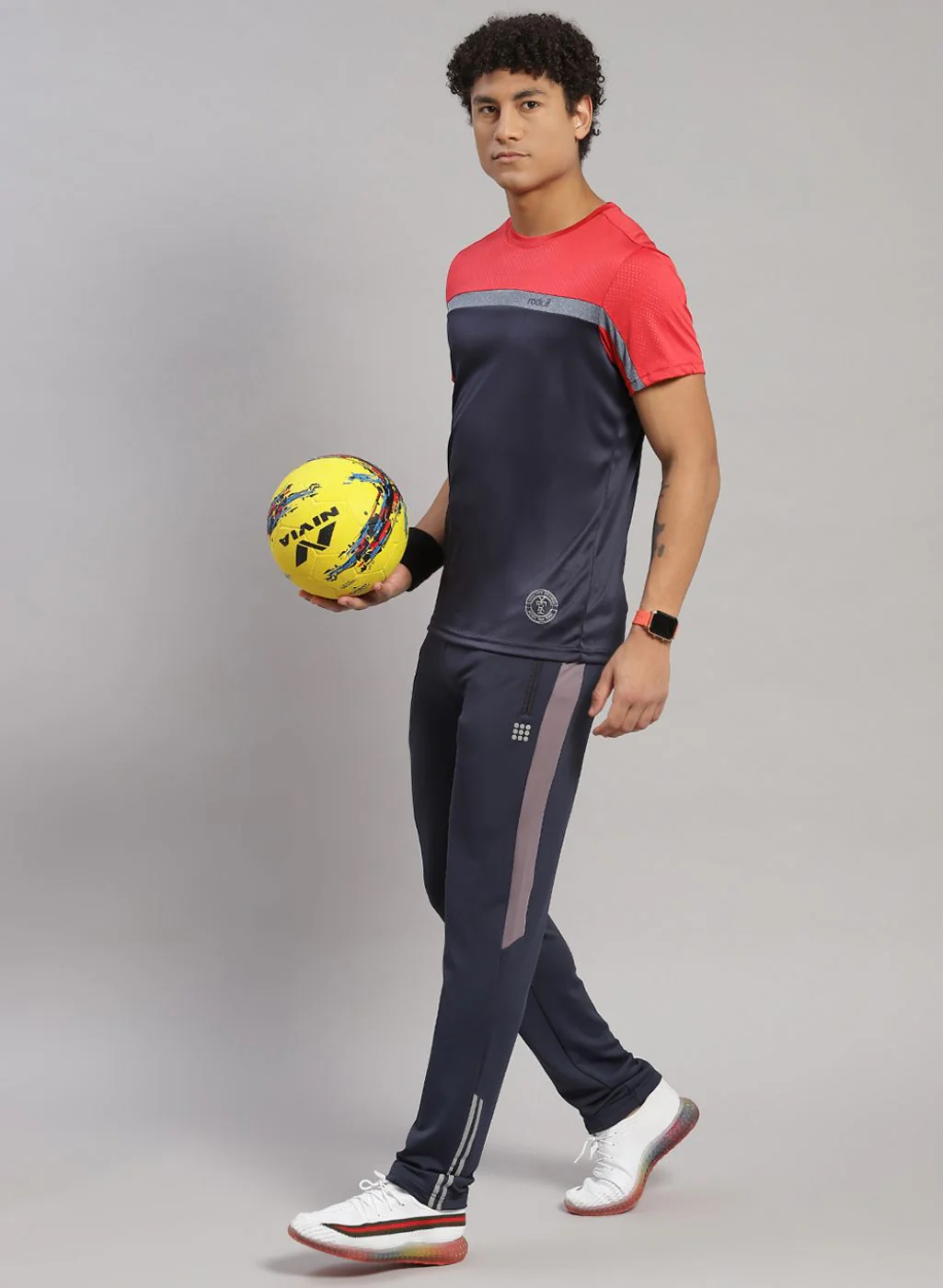 Rock.it Men Navy Blue Solid T-Shirt - Image 5