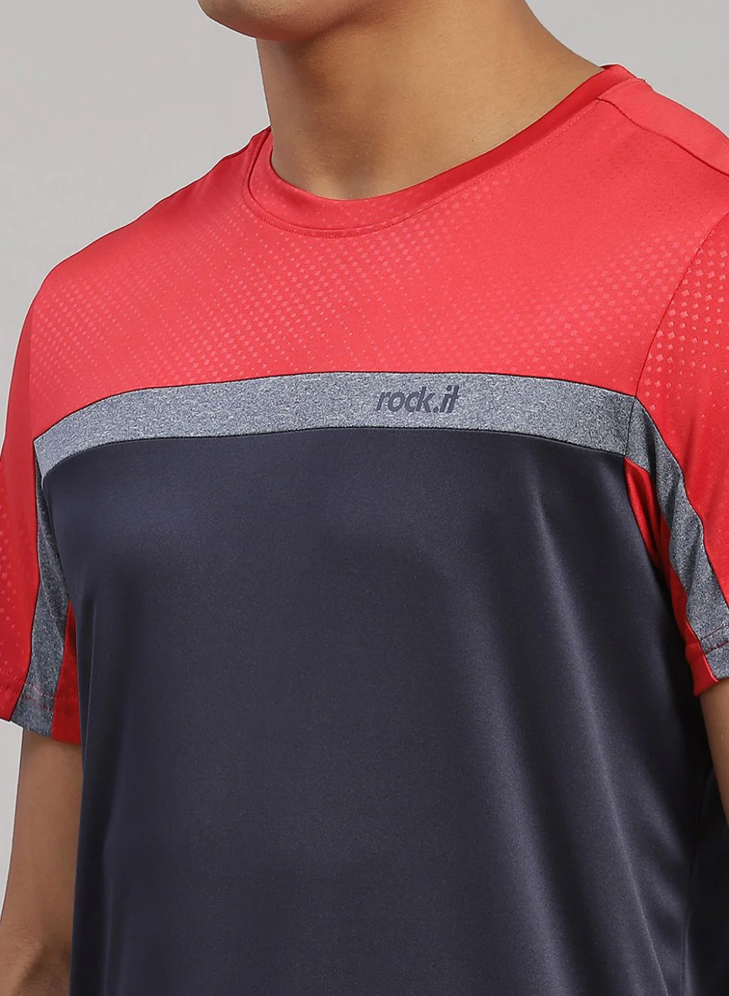 Rock.it Men Navy Blue Solid T-Shirt - Image 6