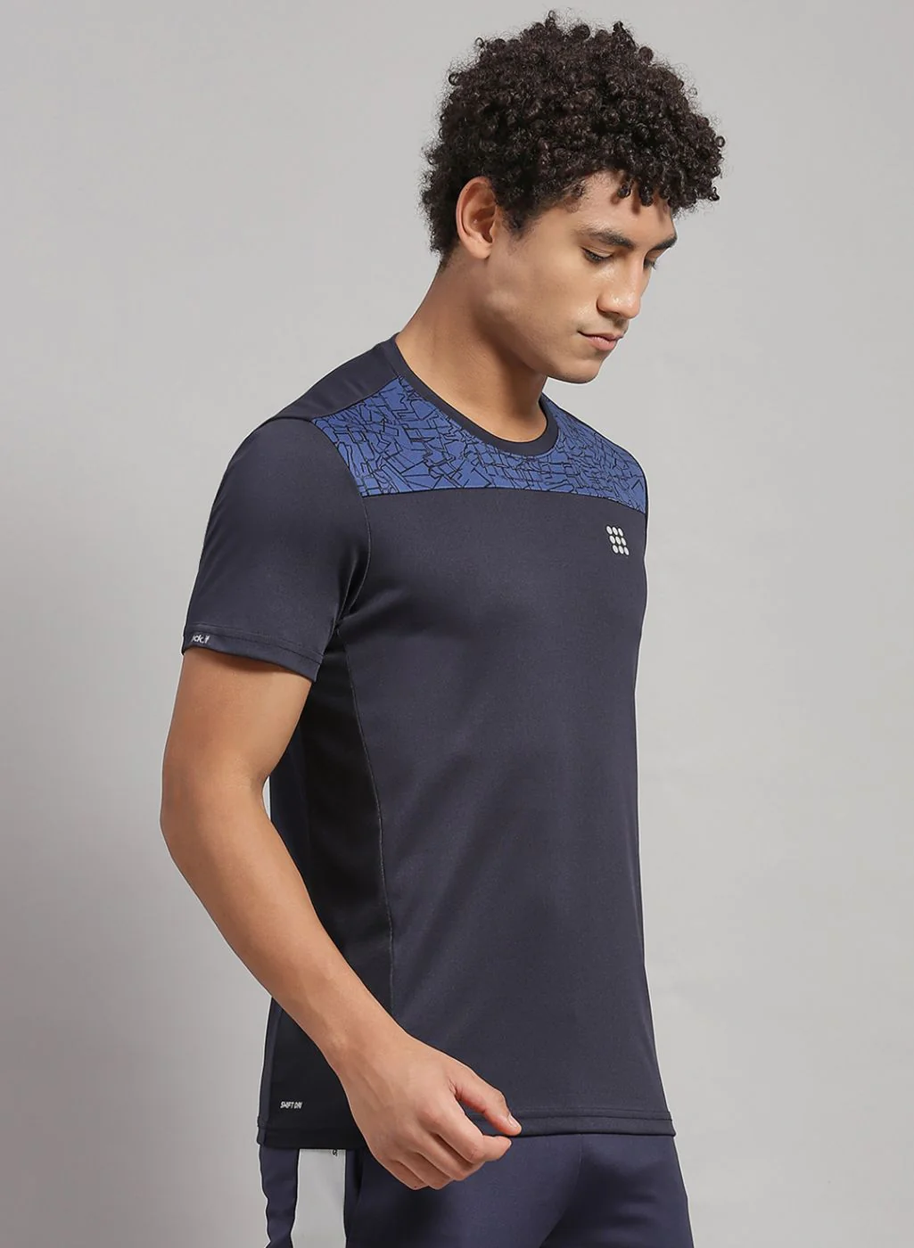 Rock.it Men Navy Blue Solid T-Shirt - Image 3