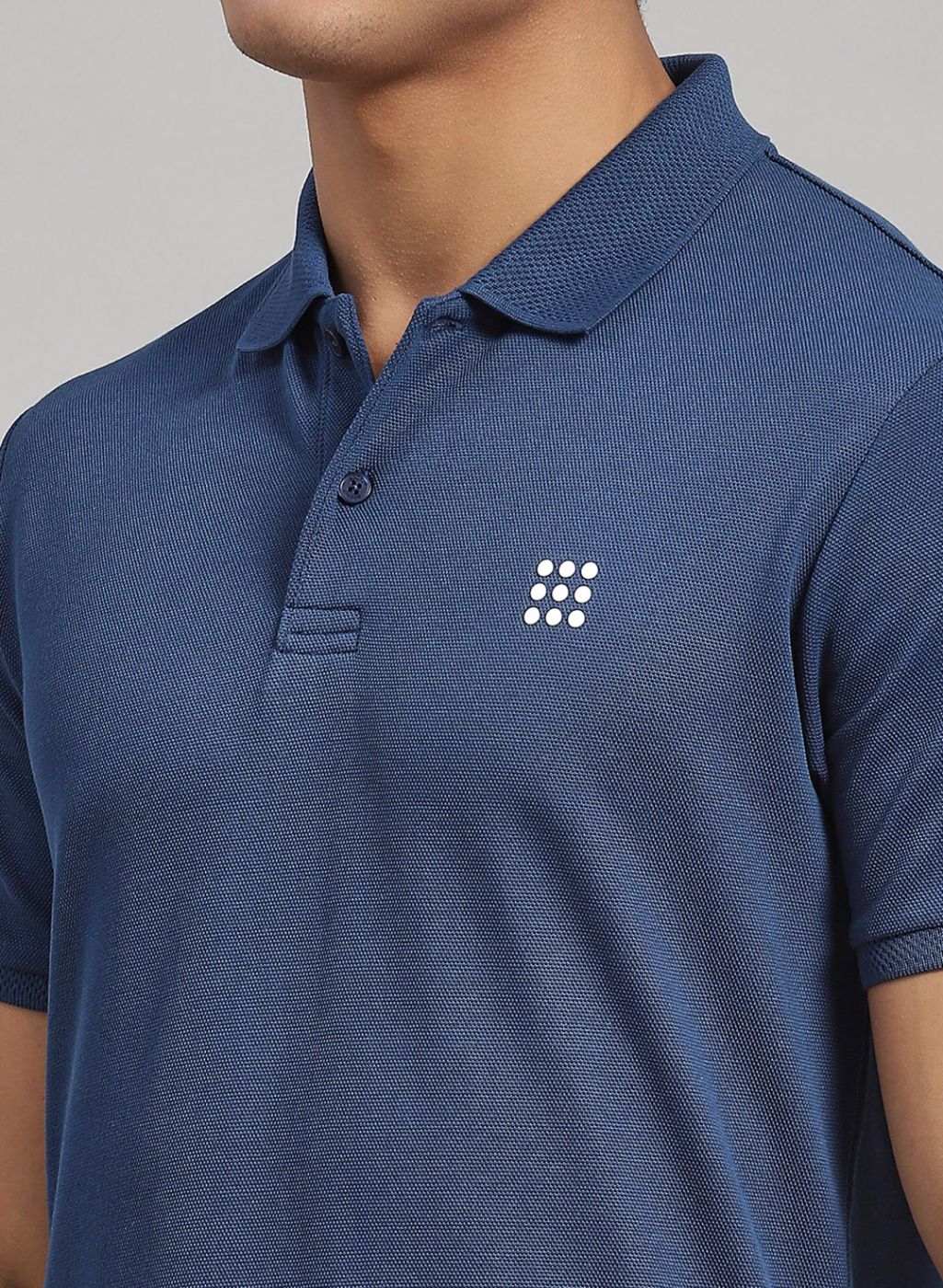 Rock.it Men Navy Blue Solid T-Shirt - Image 2