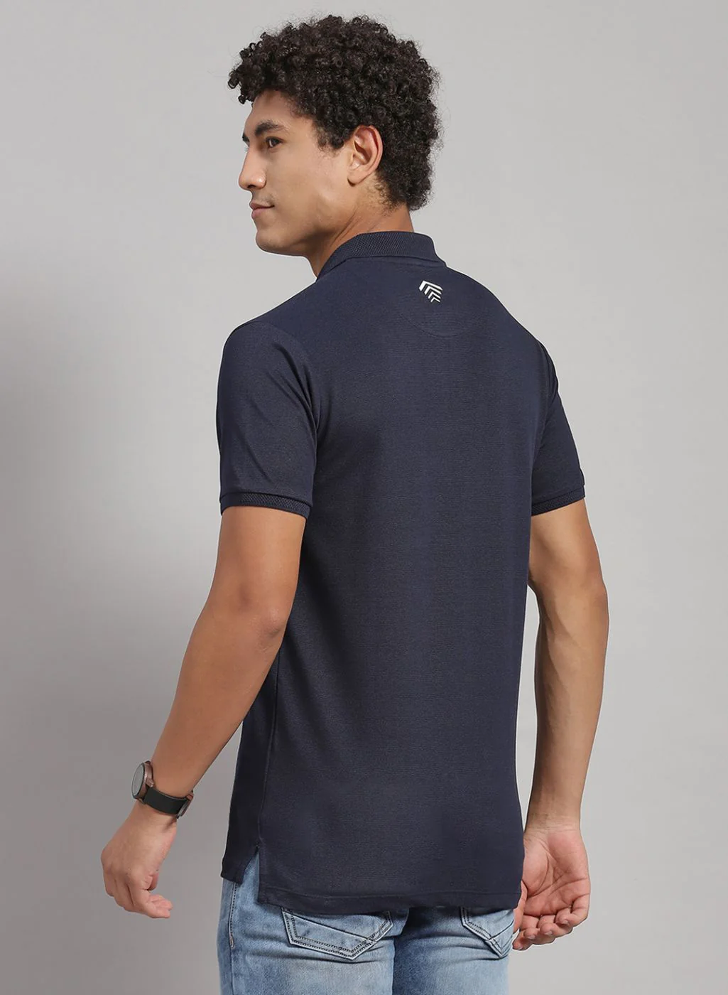 Rock.it Men Navy Blue Solid T-Shirt - Image 4