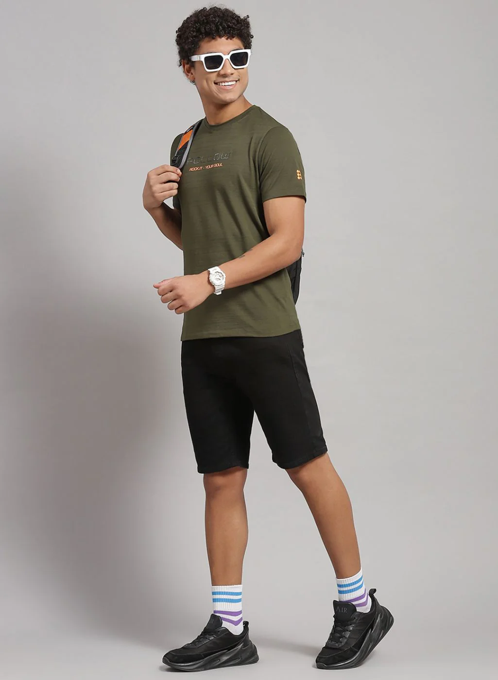 Rock.it Men Olive Printed T-Shirt - Image 5
