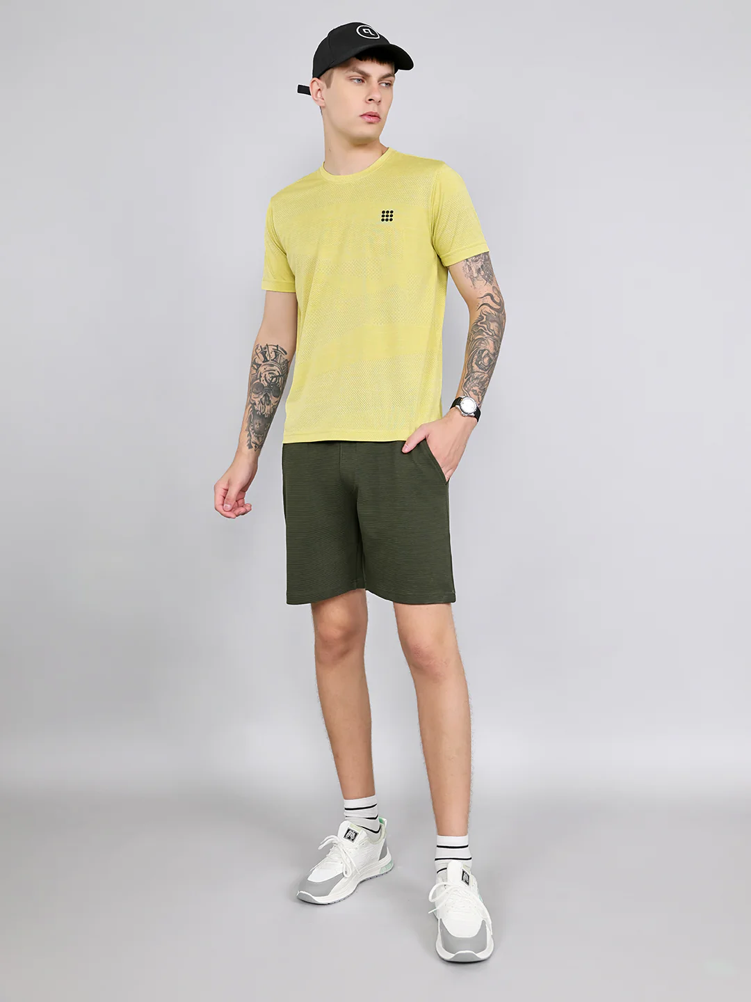 Rock.it Men Olive Solid Regular Fit Shorts - Image 6